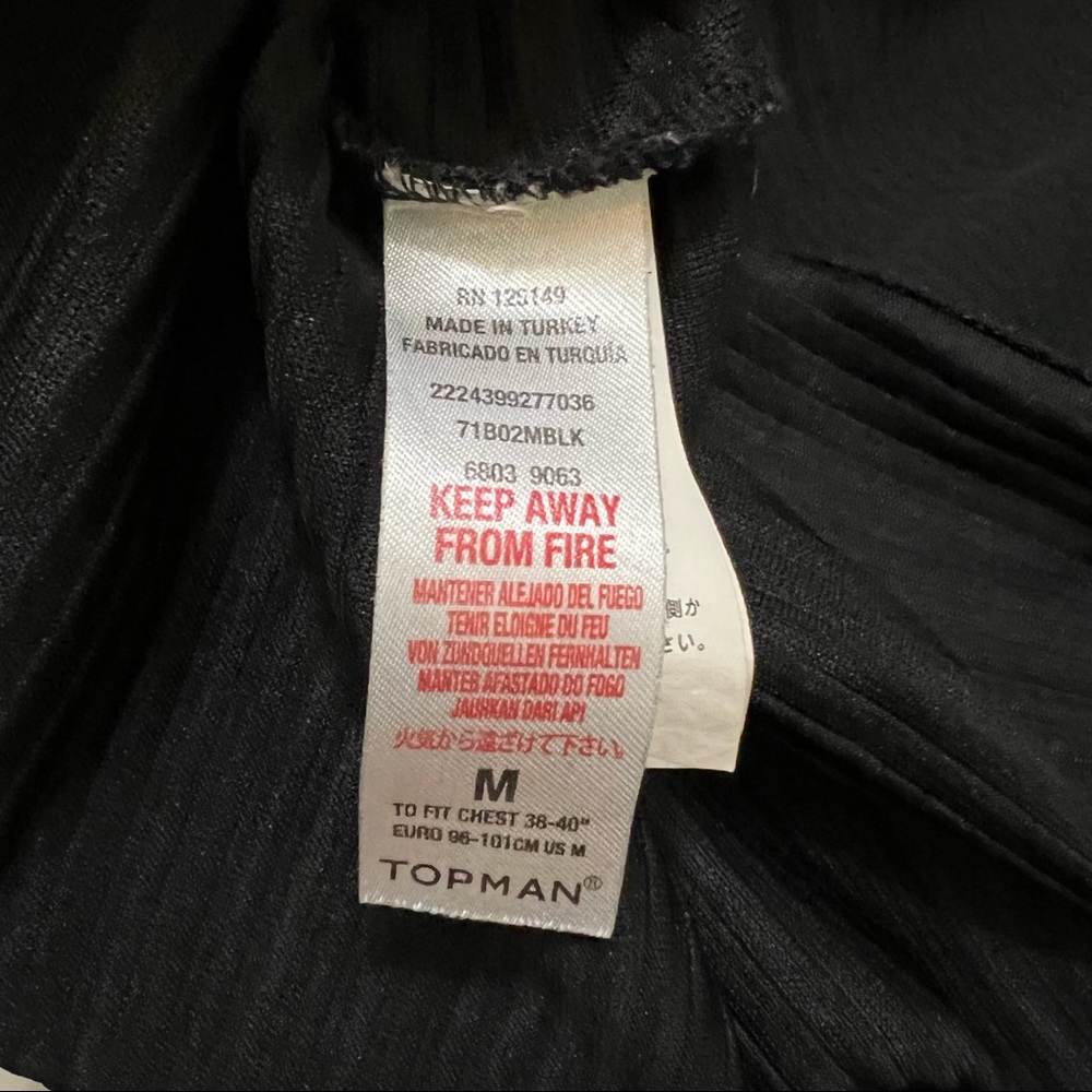 Topman Oversized Black Ribbed Tee - Picture 5 of 6